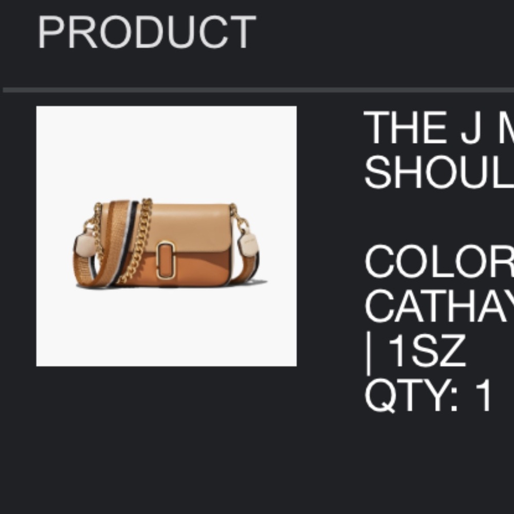 Authentic- Marc Jacobs Two-Tone Brown and Tan Crossbody with Gold Chain